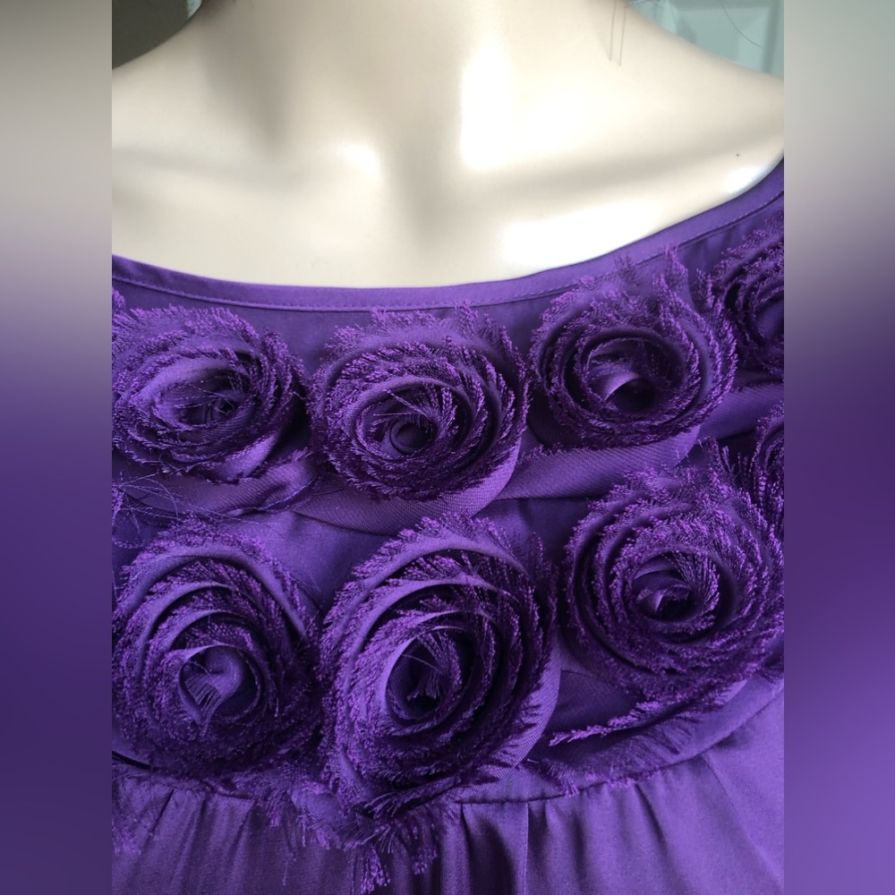 Cleo Purple Top with Roses - Picture 3 of 8